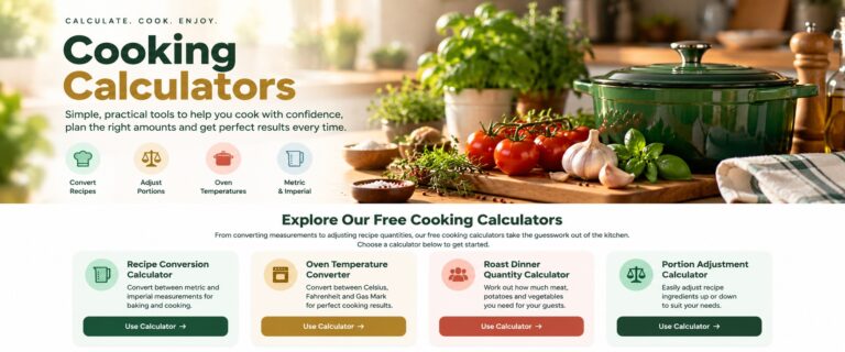 free cooking calculators